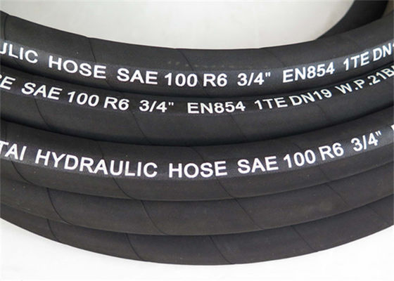 Rubber ISO9001 1/4inch Reinforced Hydraulic Hose , Wire Reinforced Hose