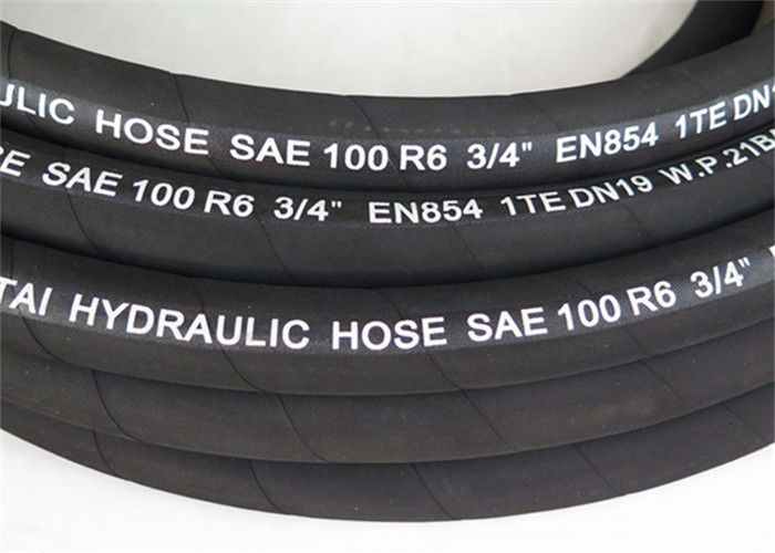 Rubber ISO9001 1/4inch Reinforced Hydraulic Hose , Wire Reinforced Hose